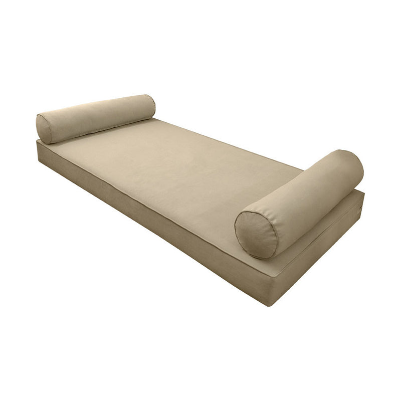 STYLE V5 Twin Velvet Pipe Trim Indoor Daybed Mattress Pillow |COVER ONLY| AD304