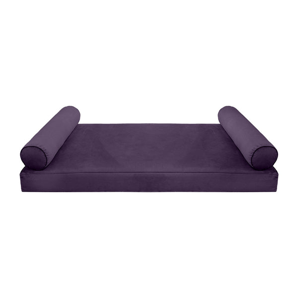 STYLE V5 Twin Velvet Pipe Trim Indoor Daybed Mattress Pillow |COVER ONLY| AD339