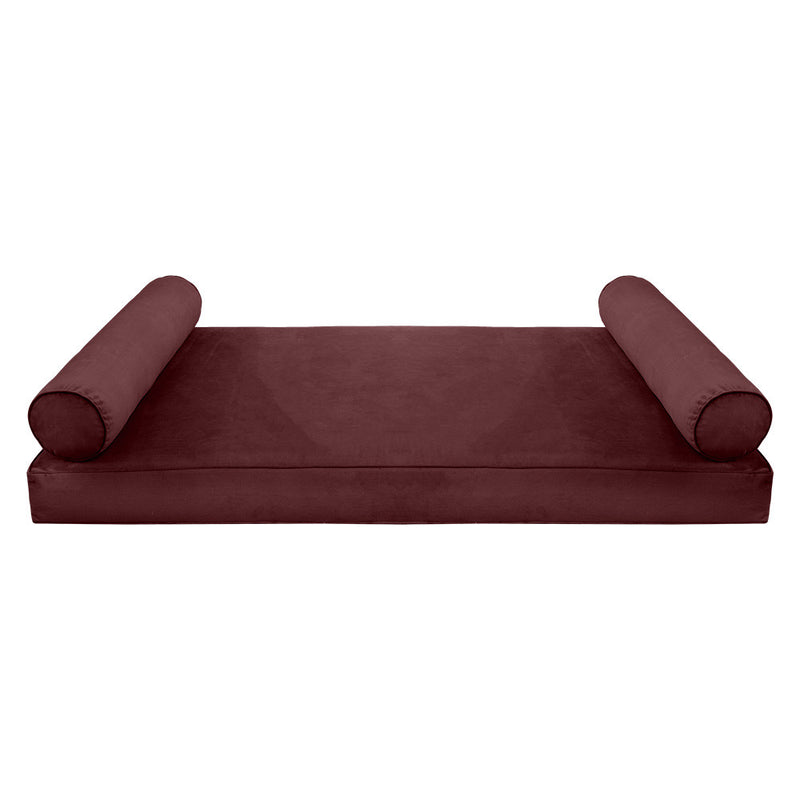 STYLE V5 Twin Velvet Pipe Trim Indoor Daybed Mattress Pillow |COVER ONLY| AD368