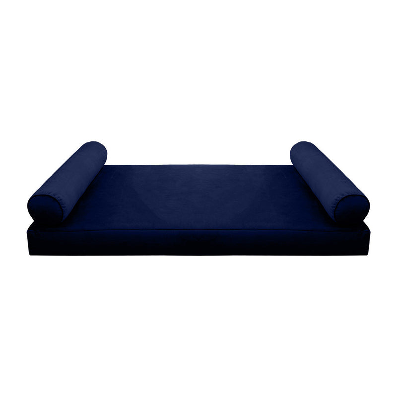 STYLE V5 Twin Velvet Pipe Trim Indoor Daybed Mattress Pillow |COVER ONLY| AD373