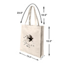 13-1/2"L x 15"H Reusable Canvas Grocery Bag Shopping Bird Tote Bag Cotton Bag