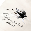 13-1/2"L x 15"H Reusable Canvas Grocery Bag Shopping Bird Tote Bag Cotton Bag