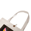 16"L x 13-1/2"H Reusable Canvas Grocery Bag Shopping Cat Tote Bag Inside Pouch