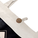 16"L x 13-1/2"H Reusable Canvas Grocery Bag Shopping Cat Tote Bag Inside Pouch