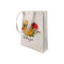 12"L x 15"H Reusable Canvas Grocery Bag Shopping Roses Tote Bag Flower Carrier