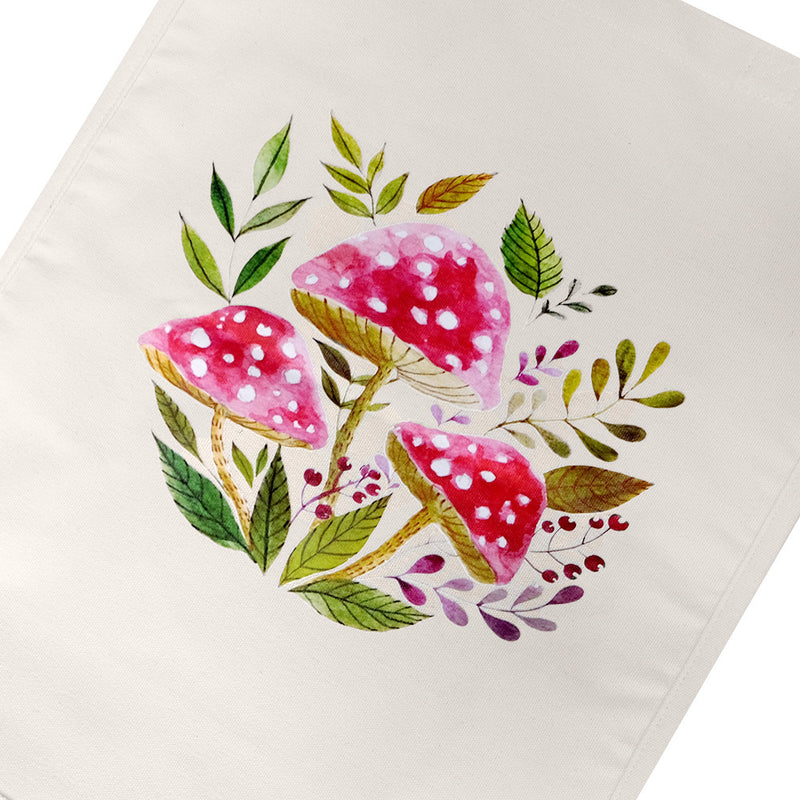 15''L x 19''H Reusable Canvas Grocery Bag Shopping Mushrooms Tote Bag Carrier