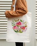 15''L x 19''H Reusable Canvas Grocery Bag Shopping Mushrooms Tote Bag Carrier