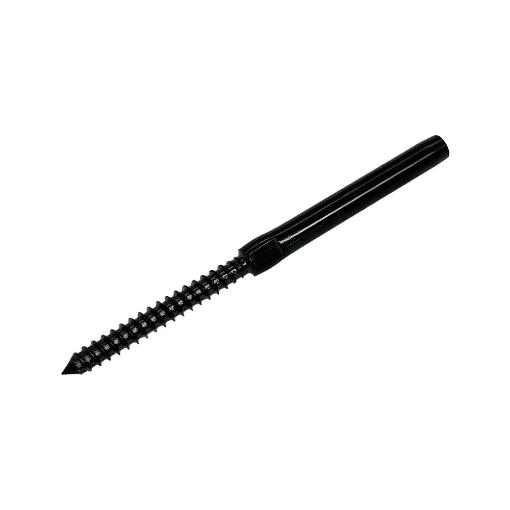 T316 SS Black Oxide 3/16" Hand Swage Lag Stud For 3/16" Cable Wire Right Lag