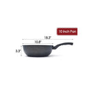 Marble Wok Non-Stick Cooking Frying Pan Pot 5 Layer Marble Wok Cookware