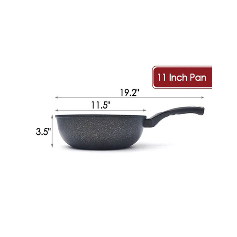 Marble Wok Non-Stick Cooking Frying Pan Pot 5 Layer Marble Wok Cookware