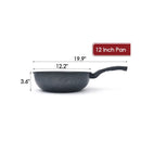 Marble Wok Non-Stick Cooking Frying Pan Pot 5 Layer Marble Wok Cookware