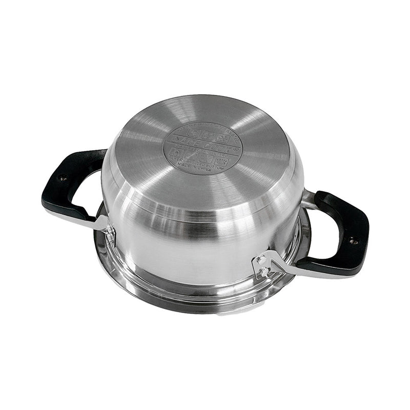 3 Quarts Stainless Steel Stockpot Cooking Pot Glass Lid Boiling Pot Cookware