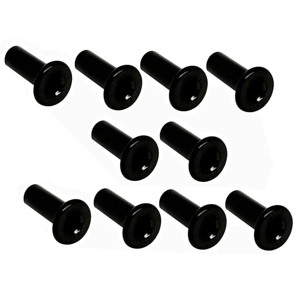 10 Pc Black Oxide T316 Stainless Steel Protective Sleeve 1/8, 3/16" Cable Rail