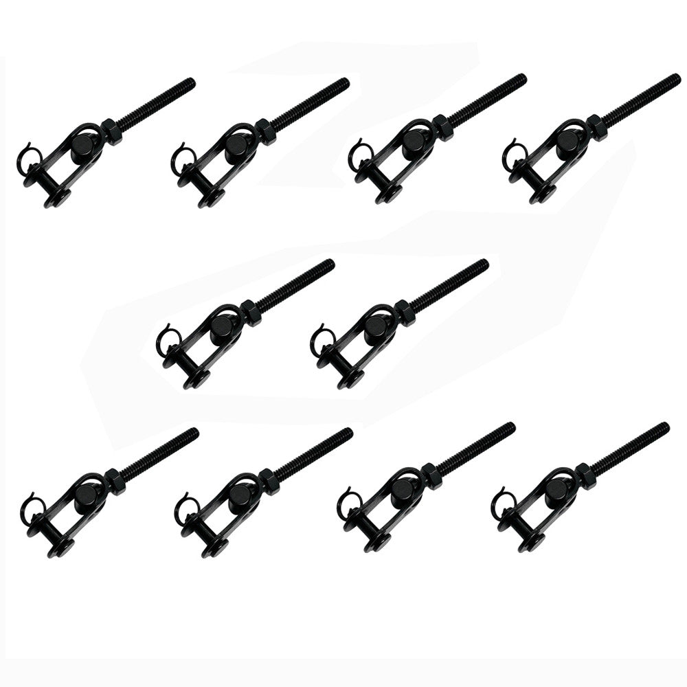 10 Pc T316 Stainless Steel Black Oxide 1/4"-20 Threaded Toggle Left Hand