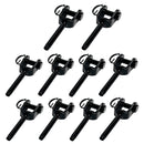 10 Pc Black Oxide T316 Stainless Steel Hand Swage Jaw Stud For 1/8" Cable Rail