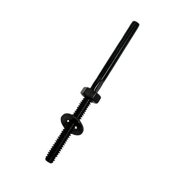 Black Oxide T316 SS Hand Swage Wrench Flat Stud 1/4"-20 Thread For 1/8" Cable