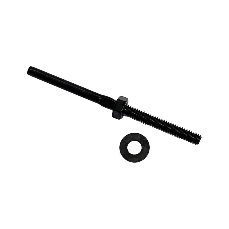 Black Oxide T316 SS Hand Swage Wrench Flat Stud 1/4"-20 Thread For 1/8" Cable