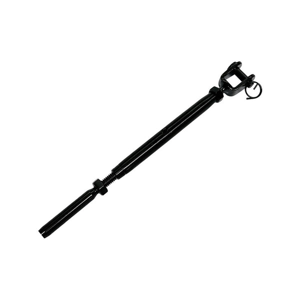 1/8" Black T316 SS Hand Swage Jaw Life Line Stud Pipe Body Turnbuckle Cable Rail