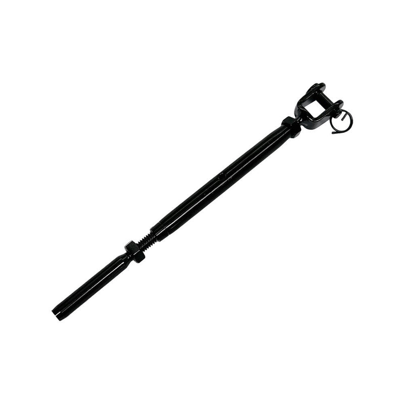 10Pc 1/8" Black T316 SS Hand Swage Jaw Line Stud Pipe Body Turnbuckle Cable Rail