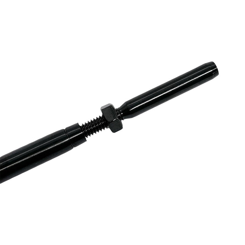 10Pc 1/8" Black T316 SS Hand Swage Jaw Line Stud Pipe Body Turnbuckle Cable Rail