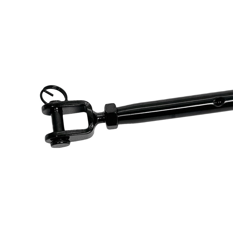 10Pc 1/8" Black T316 SS Hand Swage Jaw Line Stud Pipe Body Turnbuckle Cable Rail