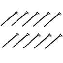 10Pc 3/16" Cable Black Oxide T316 Stainless Steel Hand Swage Jaw Life Stud Pipe Body Turnbuckle Cable Rail