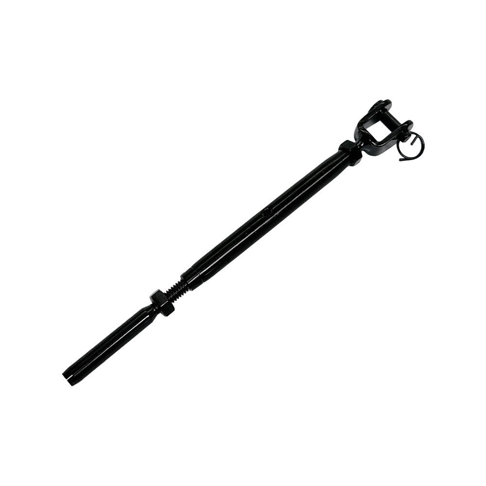 10Pc 3/16" Cable Black Oxide T316 Stainless Steel Hand Swage Jaw Life Stud Pipe Body Turnbuckle Cable Rail
