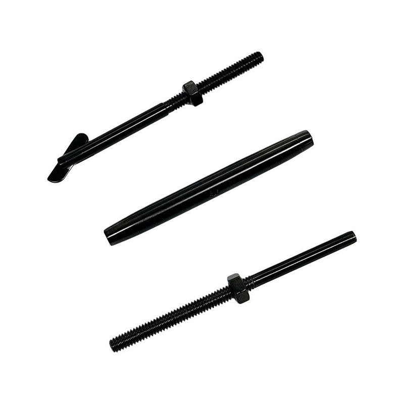 10 Pc 3/16" Black Oxide T316 Stainless Steel Hand Swage Drop Pin Lifeline Stud Turnbuckle Cable Rail