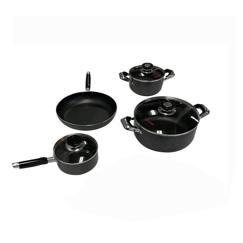 4 Pc Non-Stick Sauce Pot Sauce Pan Frying Pan Cookware Set Kitchen Supply