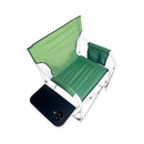 Green Foldable Director Chair Camping Chair Cup Holder Side Table Camp Seat