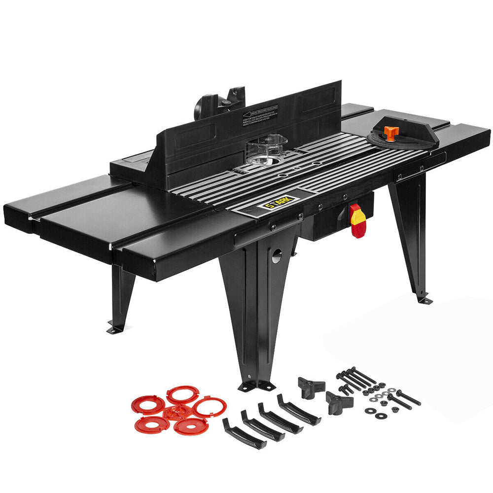 34" x 13" Aluminum Deluxe Router Table Benchtop On/Off Switch Routing Table