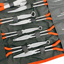 9 Pc 11" Long Nose Plier Set Long Reach Circle Bent Needle Nose Diagonal Cutter