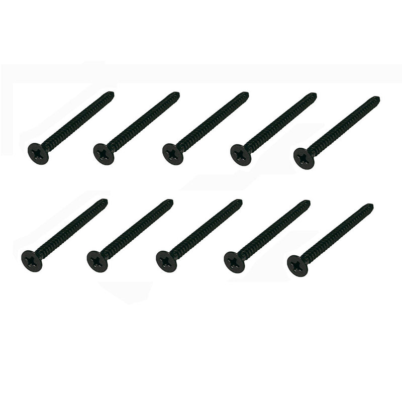 10Pc 1/4" x 2" Wood Screw Stainless Steel T316 Black Oxide Wood Screw Nail Screw