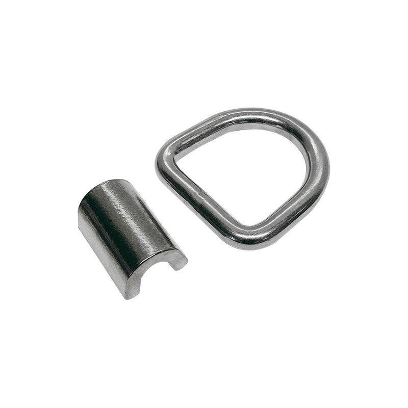 Stainless Steel T316 5/8" Weld-On Lashing Ring D-Ring Marine Boat Anchor Ring
