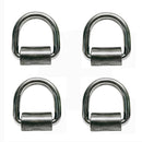 4Pc Stainless Steel 316 5/8" Weld-On Lashing Ring D-Ring Marine Boat Anchor Ring