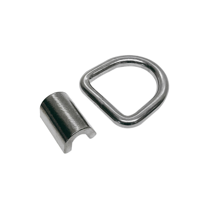 Stainless Steel T316 1" Weld-On Lashing Ring D-Ring Marine Boat Anchor Ring