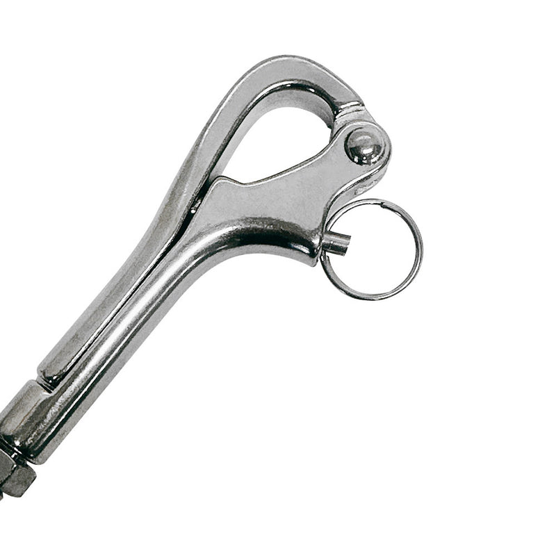 Marine Stainless Steel T316 6" Pelican Hook For 1/4" Cable Wire Boat Shackle