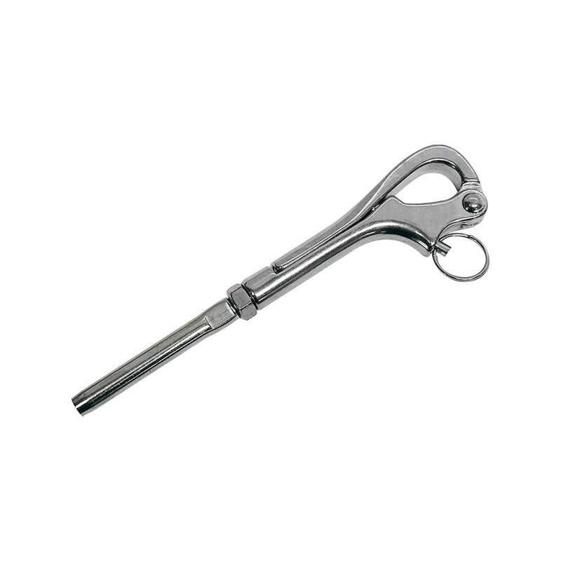Marine Stainless Steel T316 6" Pelican Hook For 1/4" Cable Wire Boat Shackle