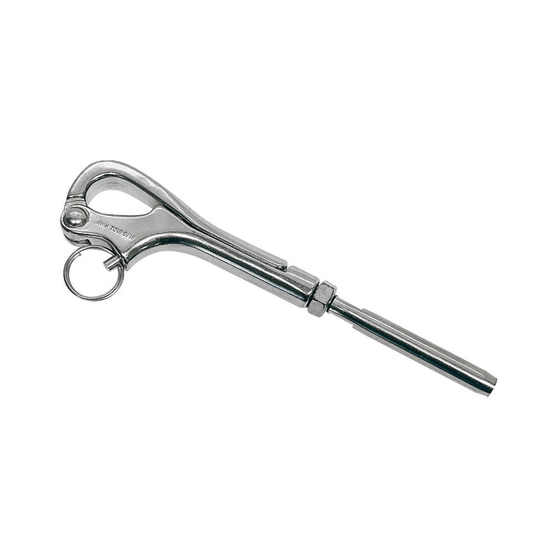 Marine Stainless Steel T316 6" Pelican Hook For 1/4" Cable Wire Boat Shackle