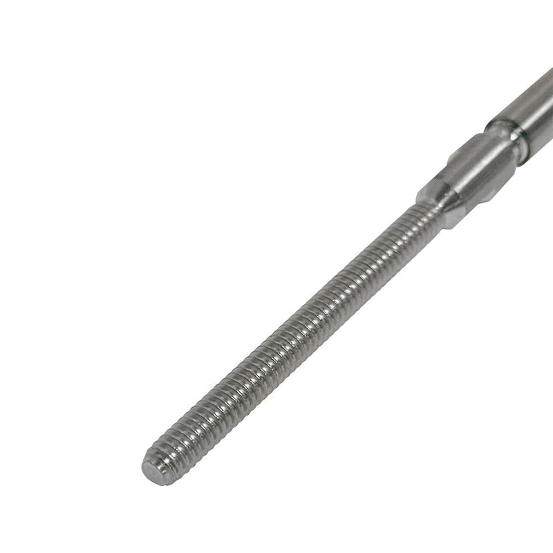 Marine Stainless Steel T316 Swageless Stud 1/4" Full Thread For 1/8" Cable Wire