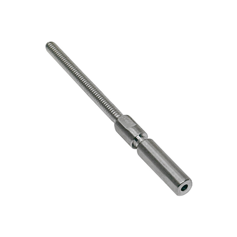 10 Pc Marine Stainless Steel Swageless Stud 1/4" Full Thread For 3/16" Cable