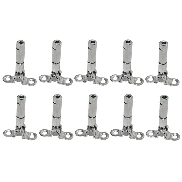 10Pc Marine Boat Stainless Steel Swageless Deck Toggle For 1/8" Cable Wire Rope