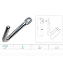 Marine Boat Stainless Steel T316 3/8" Tack Hook Rigging Lifting Hook Hardware