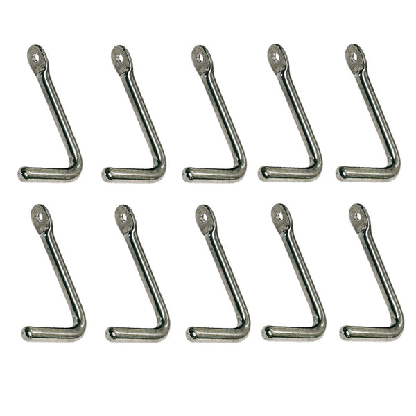 10 Pc Marine Boat Stainless Steel T316 3/8" Tack Hook Rigging Lifting Hook