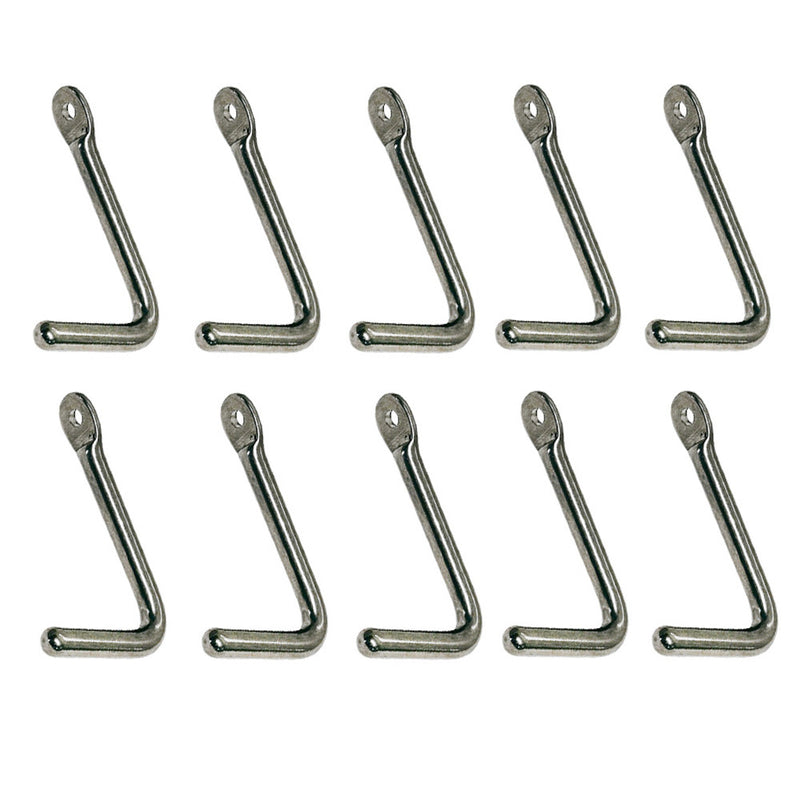 10 Pc Marine Boat Stainless Steel T316 3/8" Tack Hook Rigging Lifting Hook