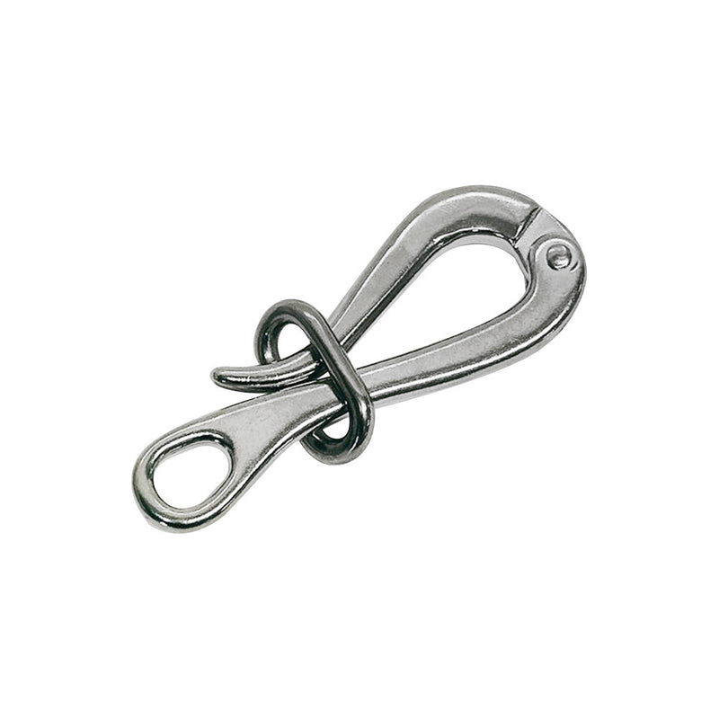 Marine Boat Stainless Steel 4" Pelican Hook With Loop Rigging Lifting Hook