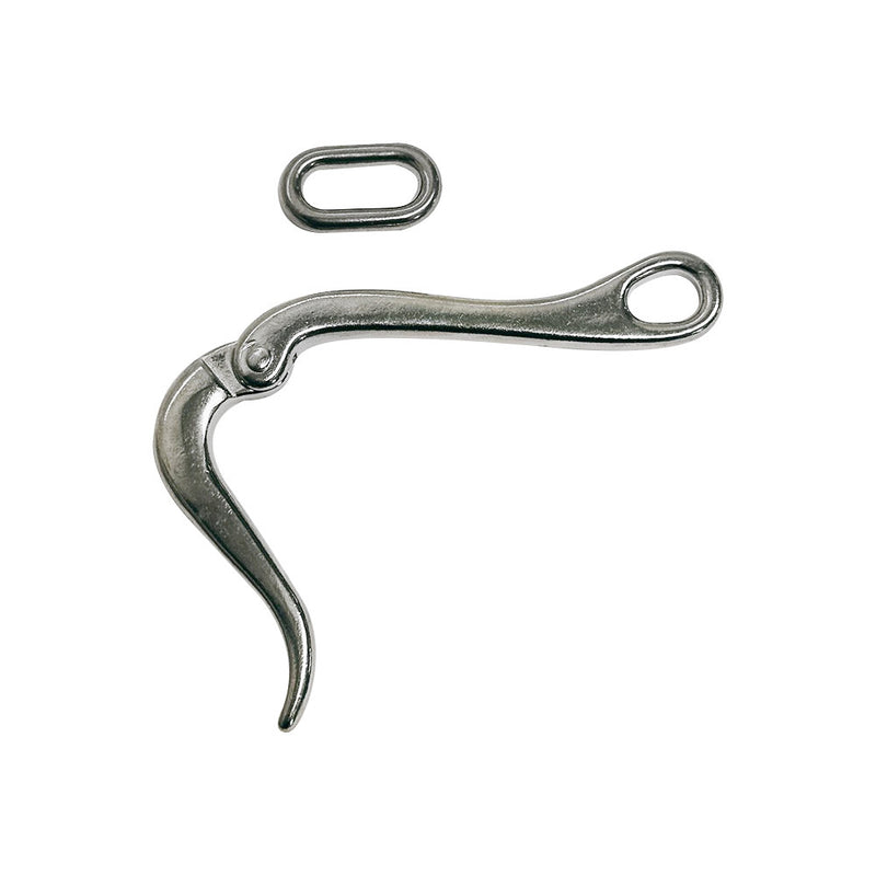 Marine Boat Stainless Steel 4" Pelican Hook With Loop Rigging Lifting Hook