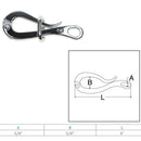Marine Boat Stainless Steel 4" Pelican Hook With Loop Rigging Lifting Hook