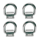 4 Pc Marine Boat Stainless Steel T316 1" Bolt-On Lashing Ring D-Ring Anchor Ring