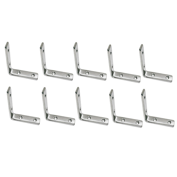 10 Pc Marine Boat Stainless Steel 1-1/4" Rectangle Angle Plate Rigging Lifting